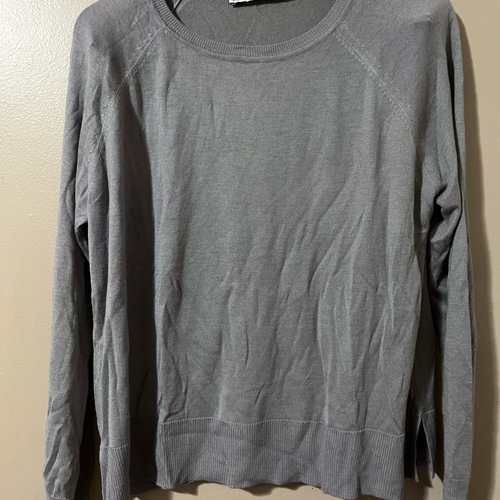 Gray Zara Crew Neck Sweater